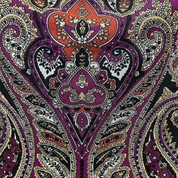 I.N.C /Purple Paisley Open Chest Blouse/ beautiful/ size XL - Picture 5 of 11